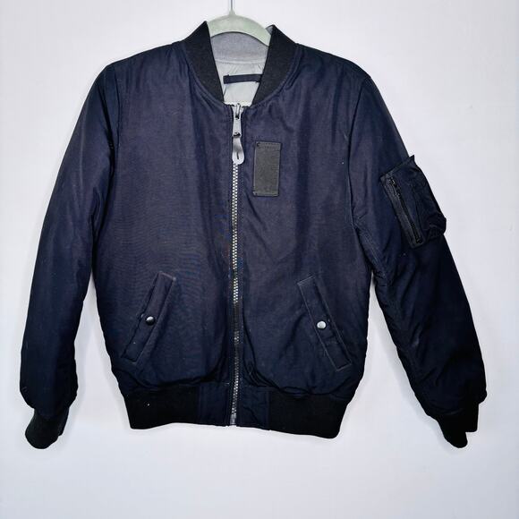 Alpha Industries Down Reversible Flight Bomber Jacket MA-1 Size S Down Puffer - Picture 15 of 16